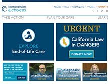 Tablet Screenshot of compassionandchoices.org